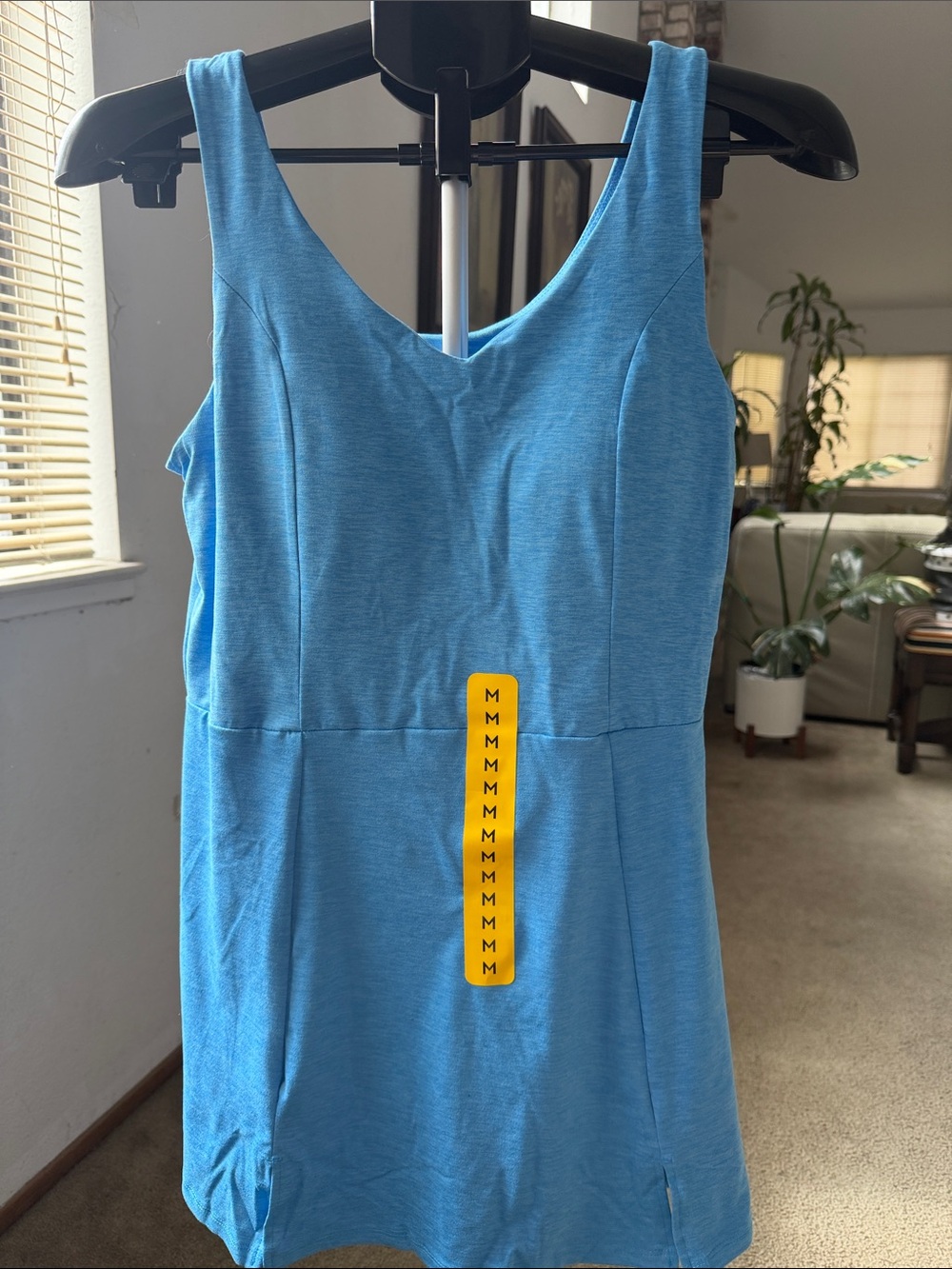 Women’s Blue V-Neck Sleeveless Dress